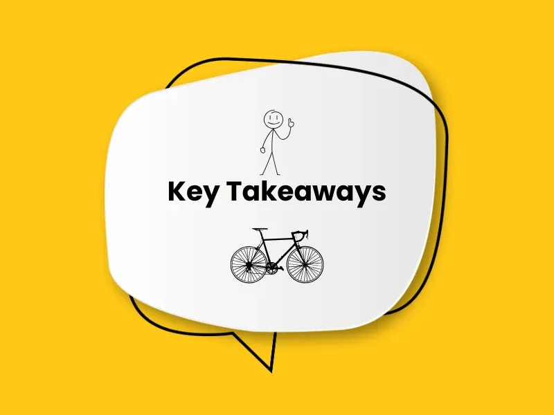 an illusration of a stickman and a bike made with Canva