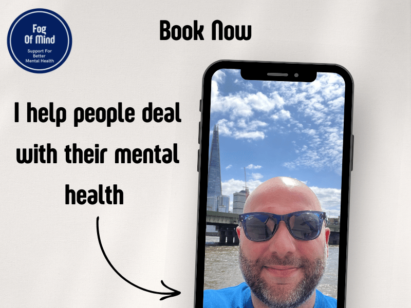 a picture of a man on a mockup iPhone